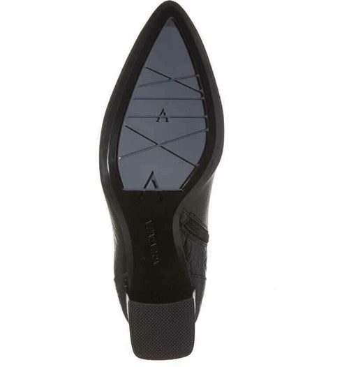 AQUATALIA Posey Water Resistant Croc Embossed Bootie  $575 Black - US Size 7.5 M